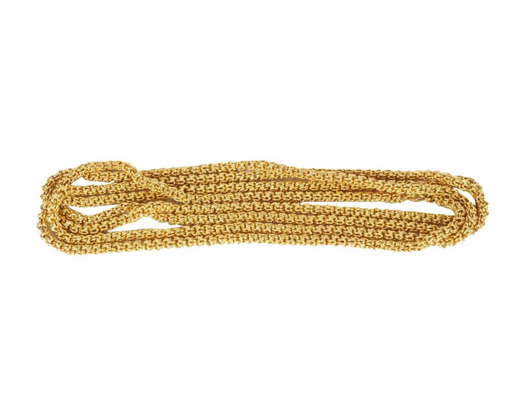 Appraisal: KARAT GOLD CHAIN NECKLACE grams inches long Condition