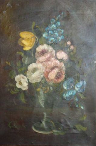 Appraisal: RUGGERI Vito O C Floral Still Life Itlaian th C