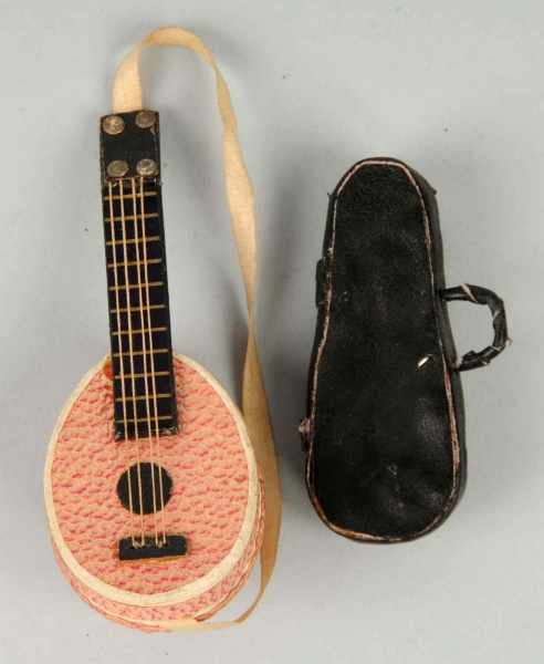 Appraisal: Lot of German Dresden Ornaments Description Includes one violin case