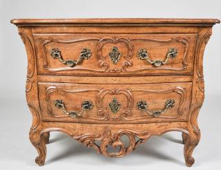 Appraisal: PROVINCIAL STYLE PARQUETRY COMMODE American By Auffray Co N Y