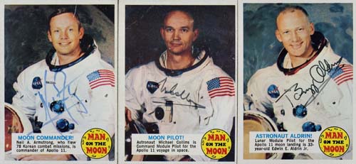 Appraisal: Trading Cards Three Man on the Moon trading cards featuring