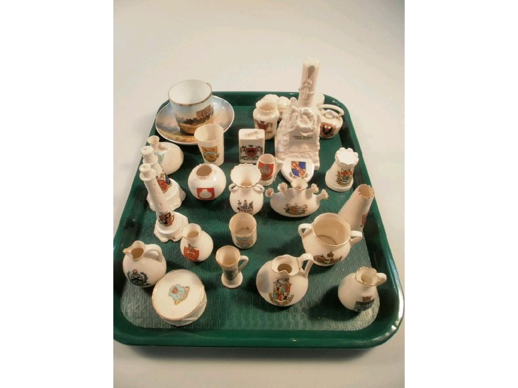 Appraisal: Array of crested china ware including a Caister lifeboat memorial