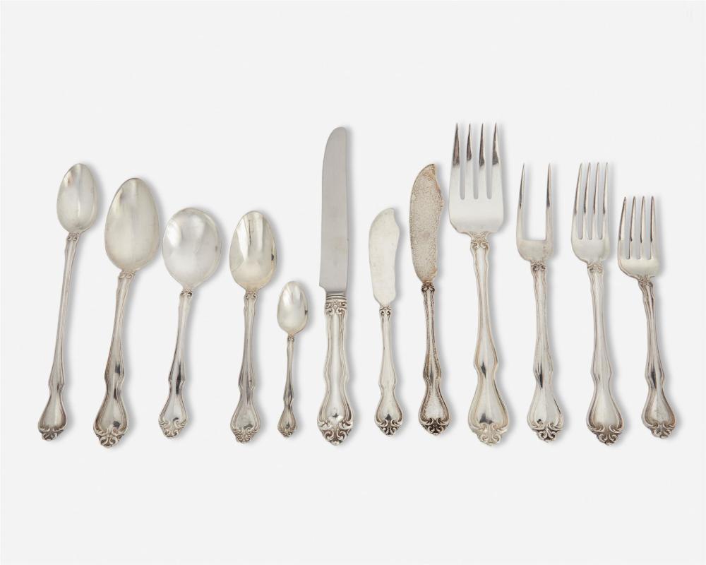 Appraisal: A Westmoreland George and Martha sterling silver flatware service Circa