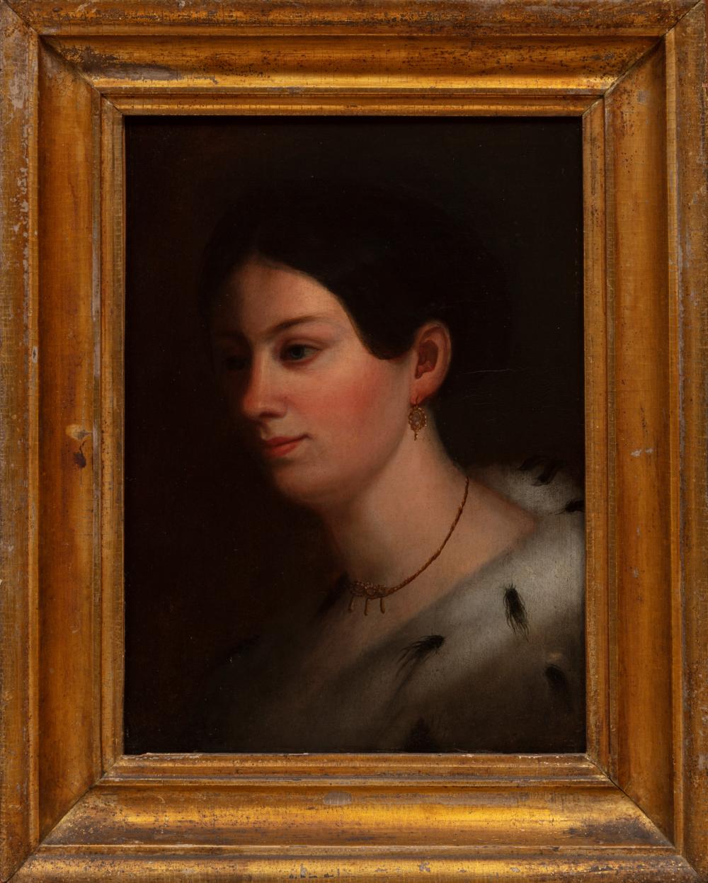 Appraisal: American School th c Portrait of a Lady in Ermine