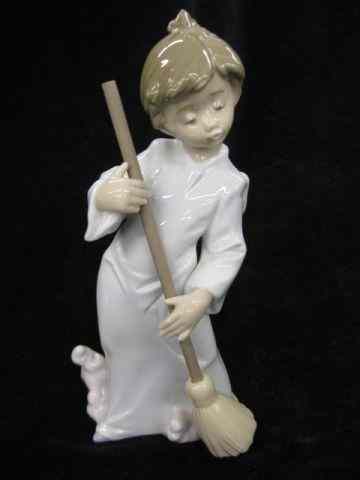 Appraisal: Lladro Porcelain Figurine ''Sweep Away the Clouds'' '' excellent