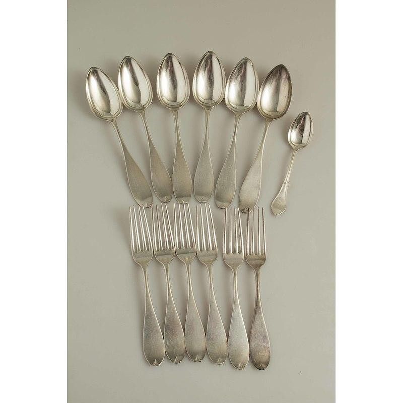 Appraisal: Assorted Schulz Fischer Silver Flatware pieces of assorted Schulz Fischer