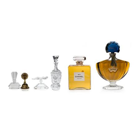 Appraisal: Miscellaneous Group of Molded Glass Perfume Bottles Estimate -