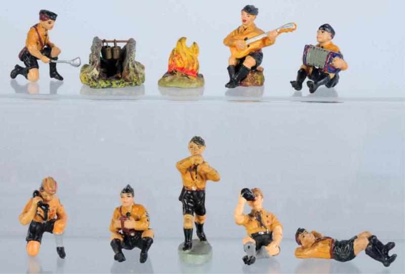 Appraisal: Lot of Hitler Jungvolk Lagerleben Figures Includes eight figures and