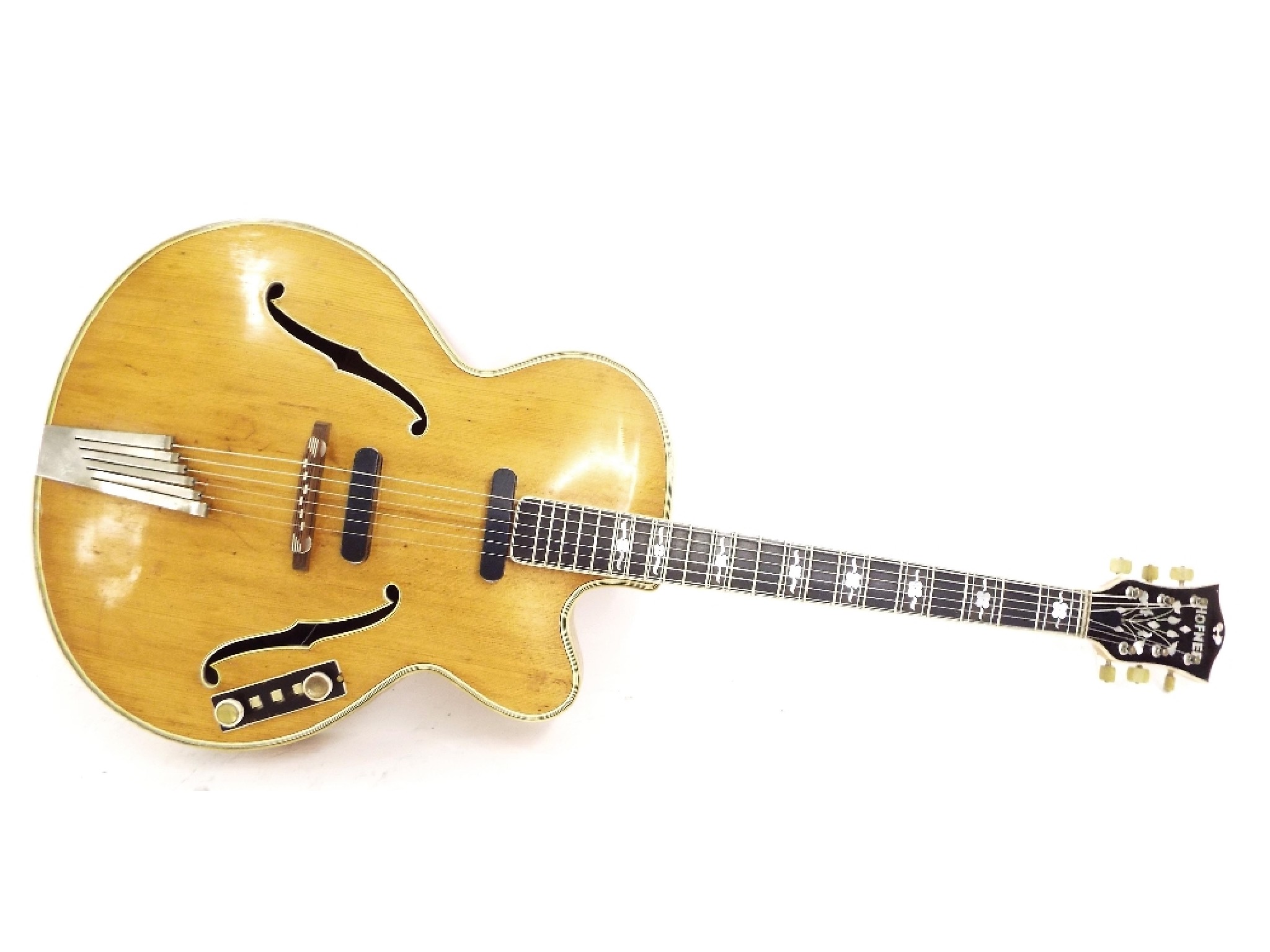 Appraisal: Hofner Committee electric archtop guitar no blonde finish with various