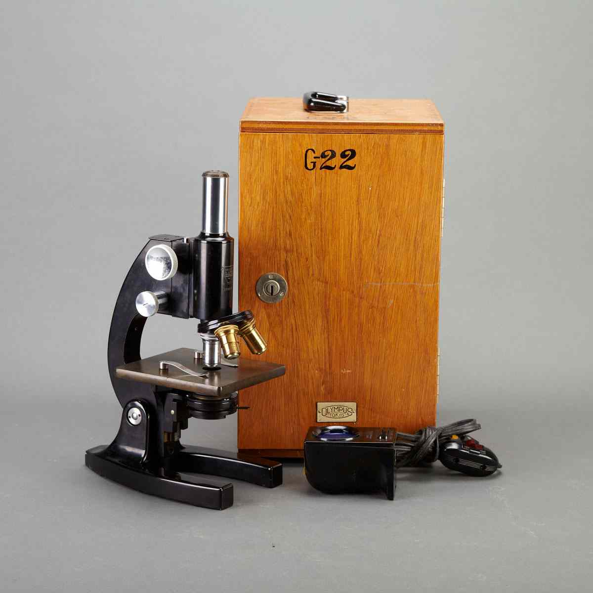 Appraisal: American Black Lacquered Monocular Compound Microscope Bausch Lomb Rochester N