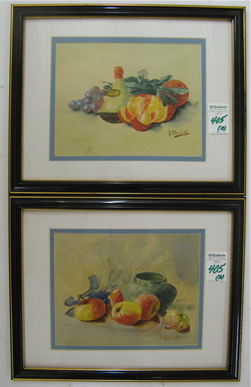 Appraisal: J HORNYAK PAIR WATERCOLORS ON PAPER American born Each a