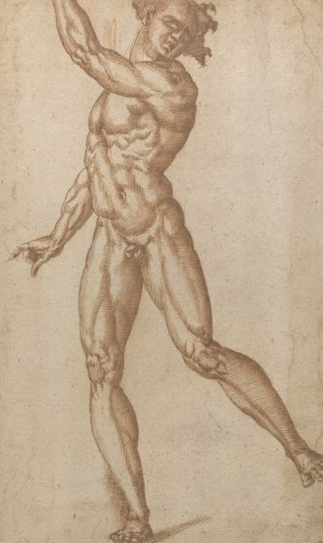 Appraisal: ATTRIBUTED TO BACCIO BANDINELLI ITALIAN - x A standing male