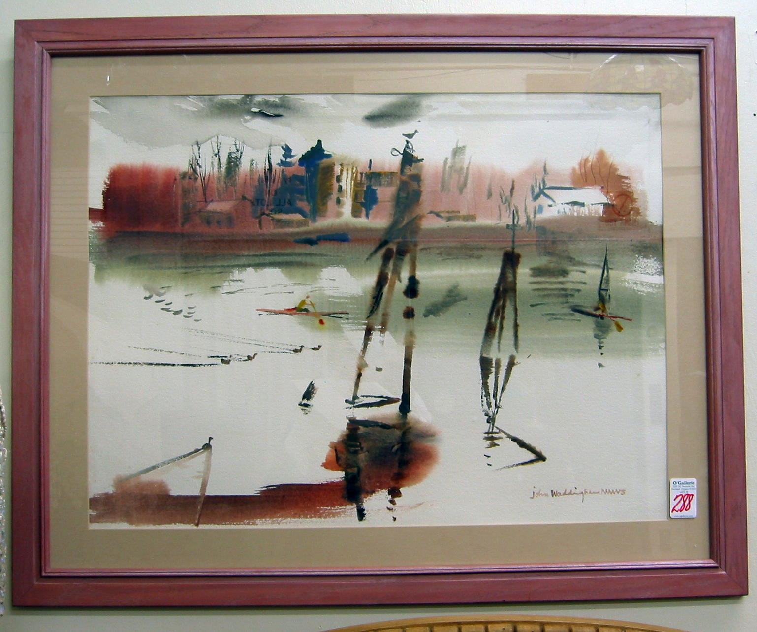 Appraisal: JOHN WADDINGHAM Portland Oregon - Watercolor on paper a Portland