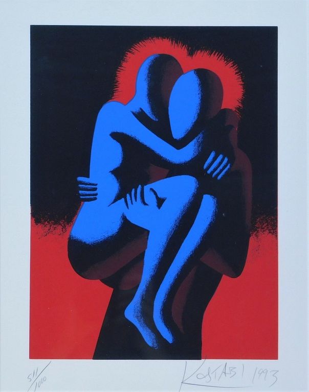 Appraisal: Mark Kostabi Modern Heartshare Lithograph California New York Italy b