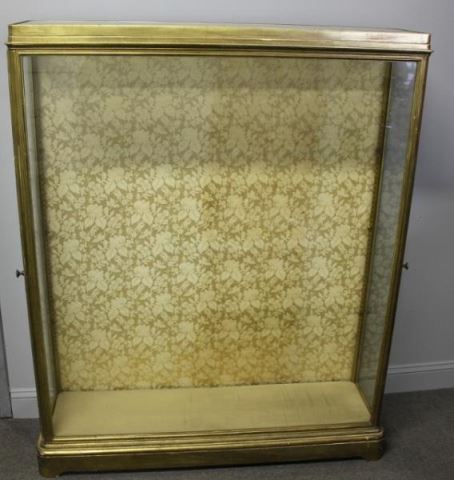 Appraisal: Giltwood and Glass Vitrine Large glass front with glass door