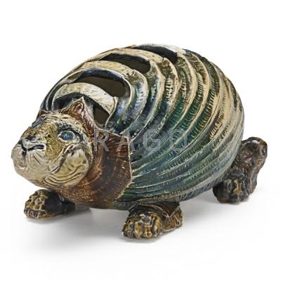 Appraisal: ROBERT W MARTIN - MARTIN BROTHERS Rare glazed stoneware armadillo