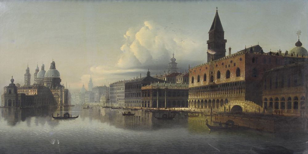 Appraisal: JOHANN WILHELM JANKOWSKY GERMAN c - Oil on Canvas Venetian