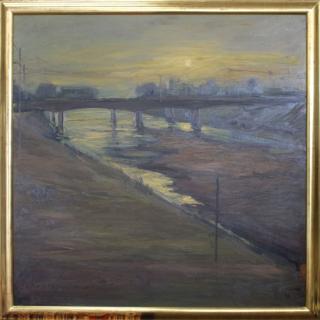 Appraisal: Victor Hugo Zayas born River Landscape with Los Angeles in