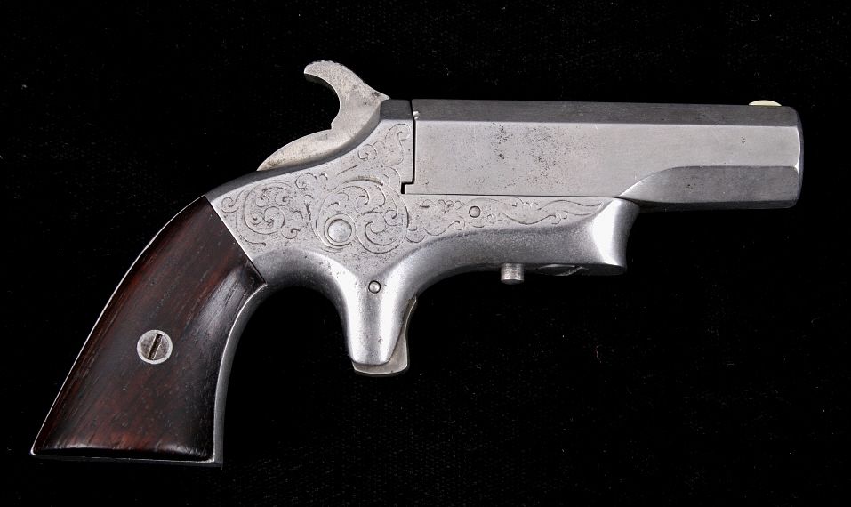 Appraisal: Engraved Merrimack Arms RF Southerner Derringer Featured in this lot