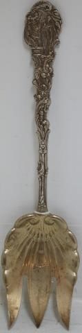 Appraisal: LATE TH EARLY TH CENTURY STERLING SILVERGORHAM SERVING FORK VERSAILLES