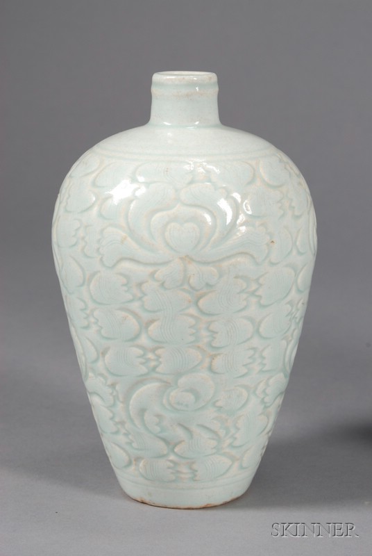 Appraisal: Ying Ching Vase China Sung period th century oviform shape