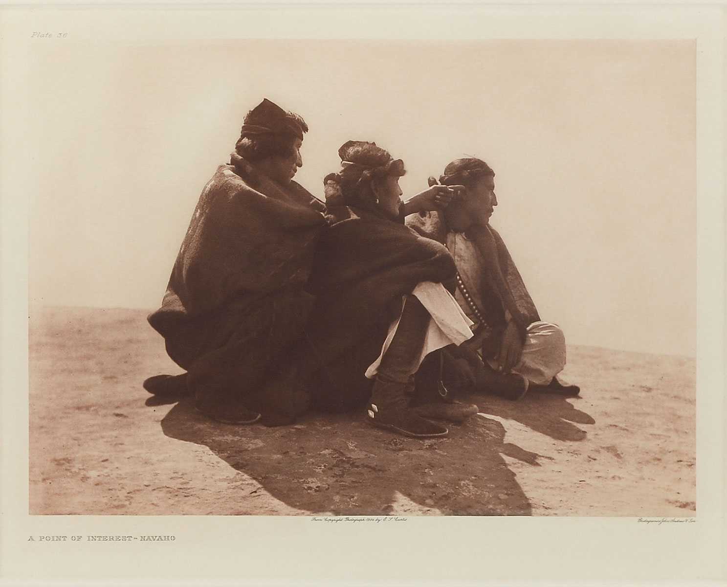 Appraisal: CURTIS Edward American - ''A Point of Interest-Navaho'' Photogravure ''