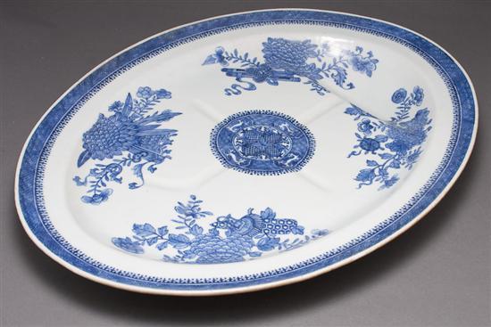 Appraisal: Chinese Export Blue Fitzhugh porcelain well and tree platter circa