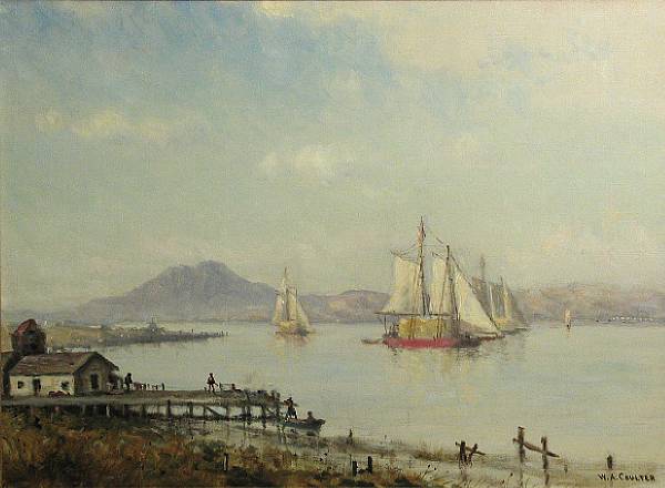 Appraisal: Attributed to William Alexander Coulter - Petaluma River scows on