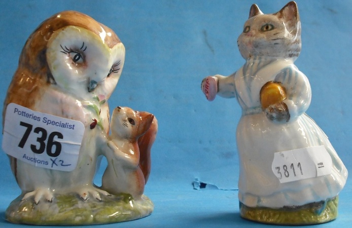 Appraisal: Beswick Beatrix Potter Figures Old Mr Brown and Tabitha Twitchett