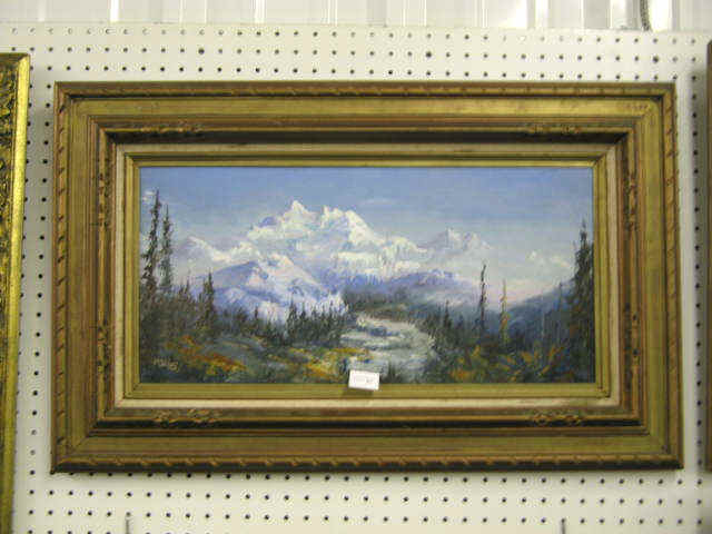 Appraisal: Alaskan Oil on Canvas landscape signed illegibly