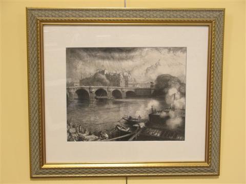 Appraisal: AUGUSTE LEPERE FRENCH - PARIS LE PONT NEUF Lithograph x