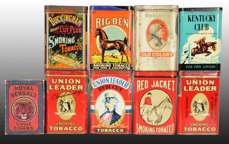 Appraisal: Lot of Tobacco Tins Description Includes Union Leader Kentucky Club