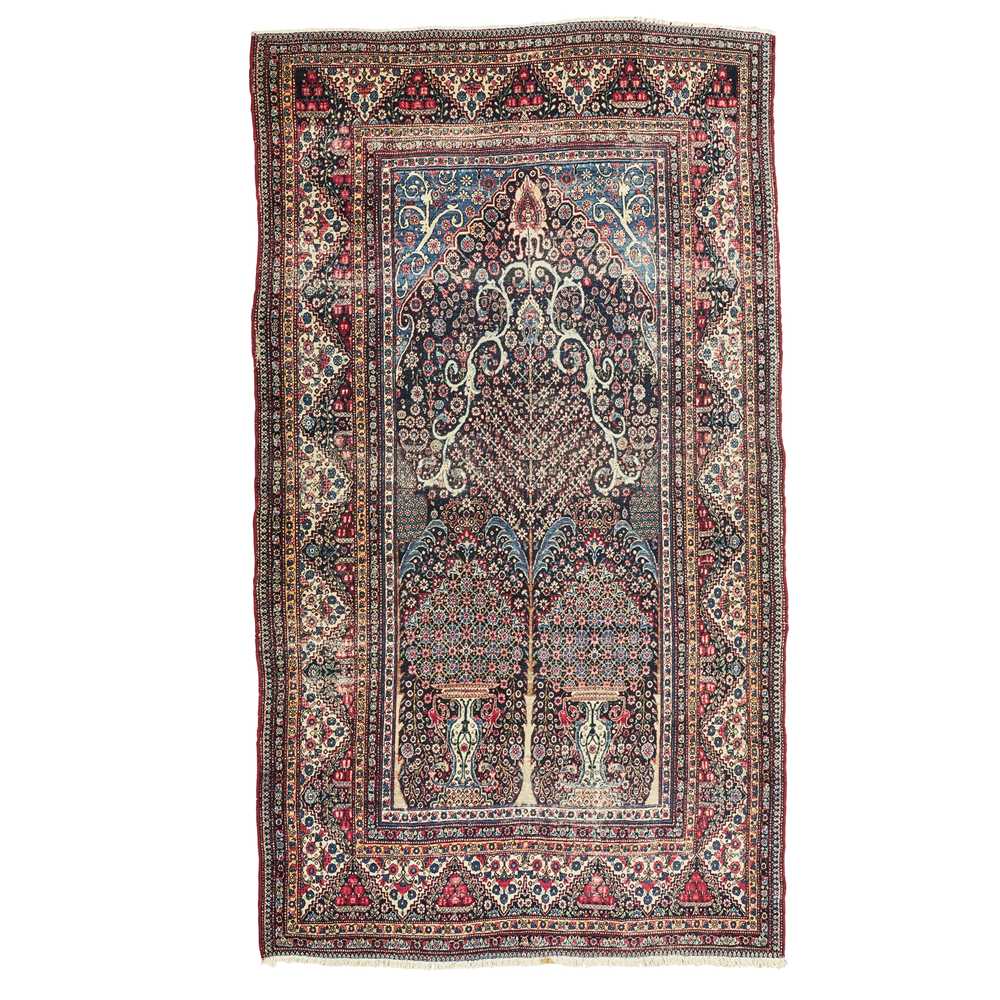 Appraisal: TEHRAN PRAYER RUG CENTRAL PERSIA LATE TH EARLY TH CENTURY