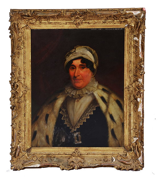 Appraisal: A TH CENTURY PORTRAIT of a lady in a bonnet