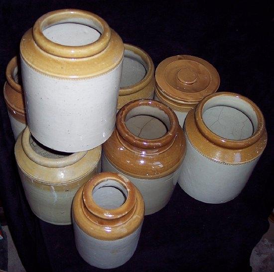 Appraisal: A quantity of cylindrical storage jars various sizes