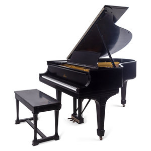 Appraisal: A Steinway and Sons Black Lacquered Model O Piano New