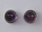 Appraisal: A pair of carat white gold cabochon amethyst earrings by