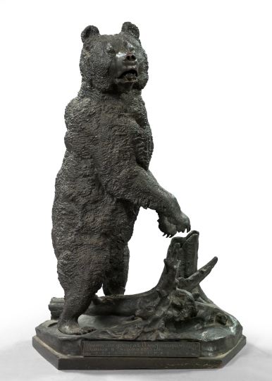 Appraisal: Large Russian Black-Patinated Cast-Iron Figure depicting a standing bear in