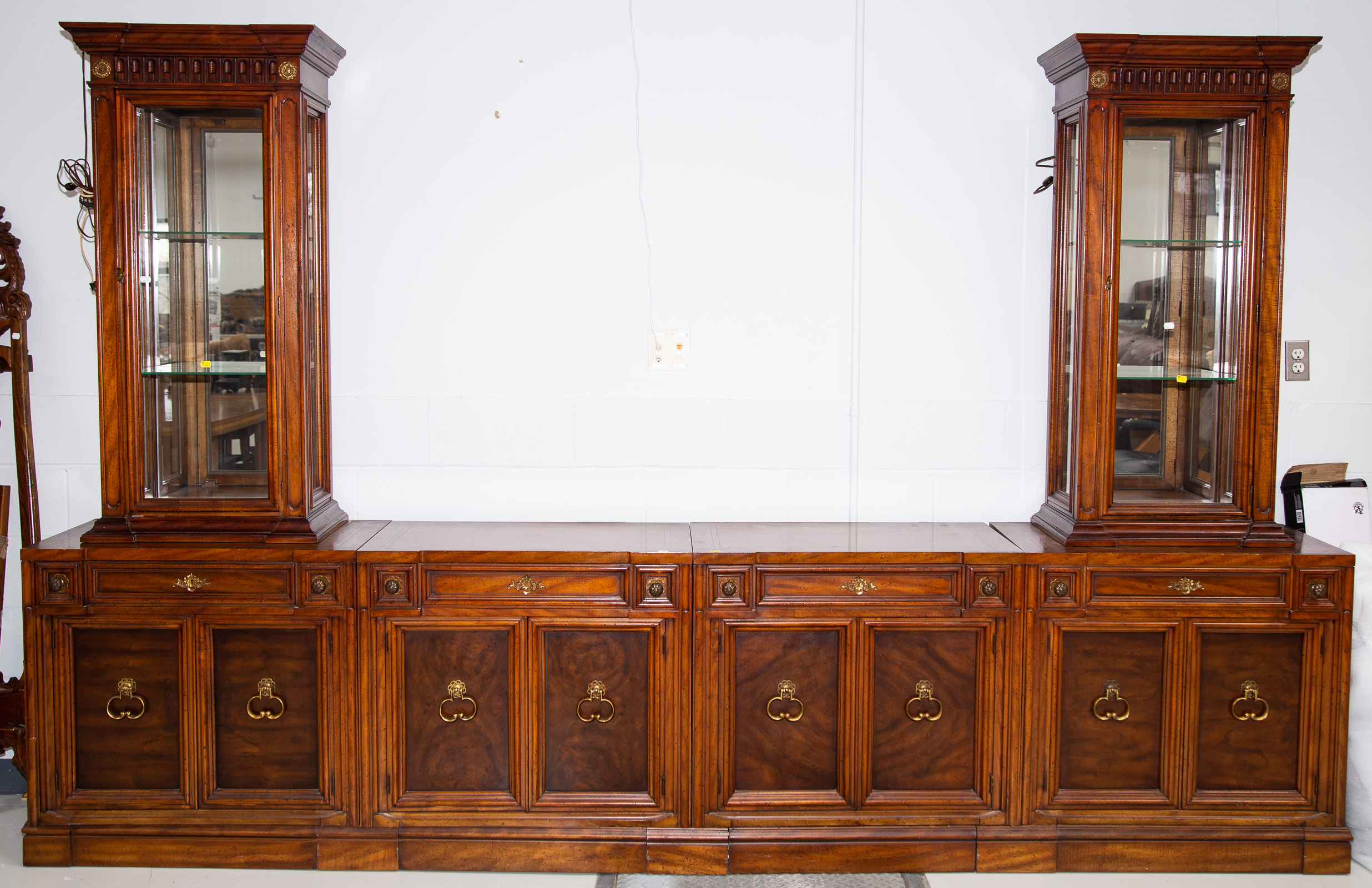 Appraisal: WEIMAN MULTI-PIECE ENTERTAINMENT CENTER Modern comprising four contemporary baroque style