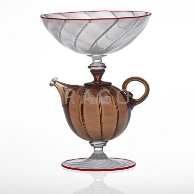 Appraisal: RICHARD MARQUIS Teapot Goblet Condition Report