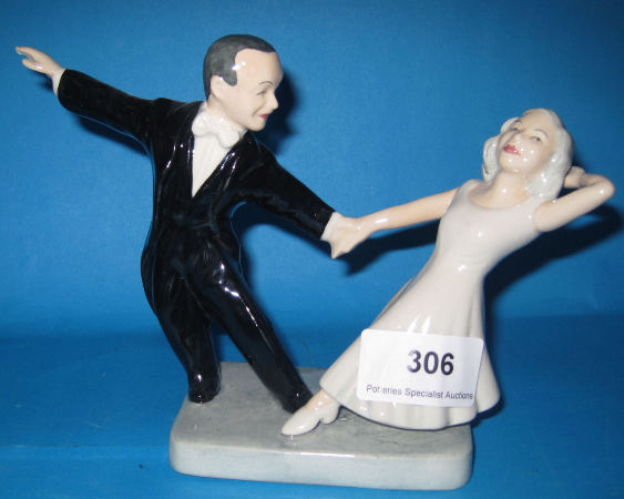 Appraisal: Bairstow Manor Figure of Fred Astaire Ginger Rogers from The