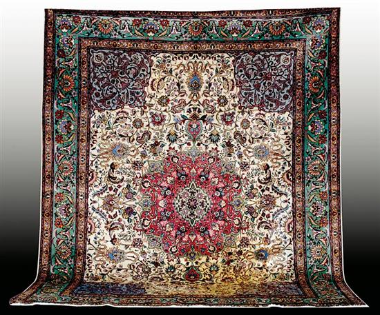 Appraisal: Persian Tabriz carpet ' x '