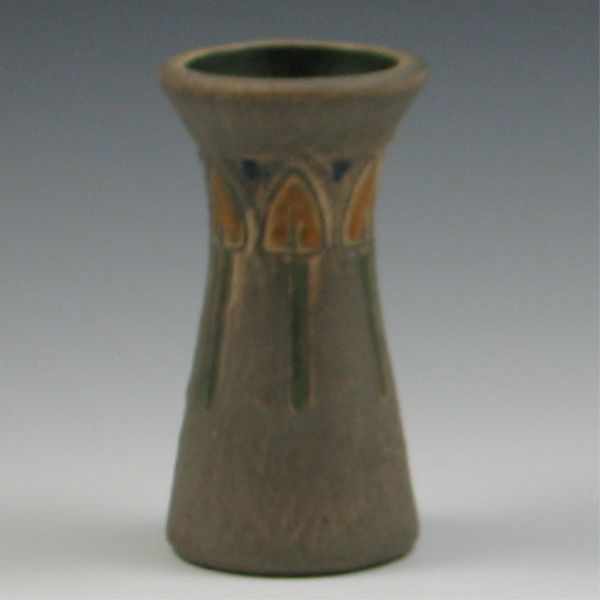 Appraisal: Roseville Mostique Vase marked with die impressed four tiny glaze