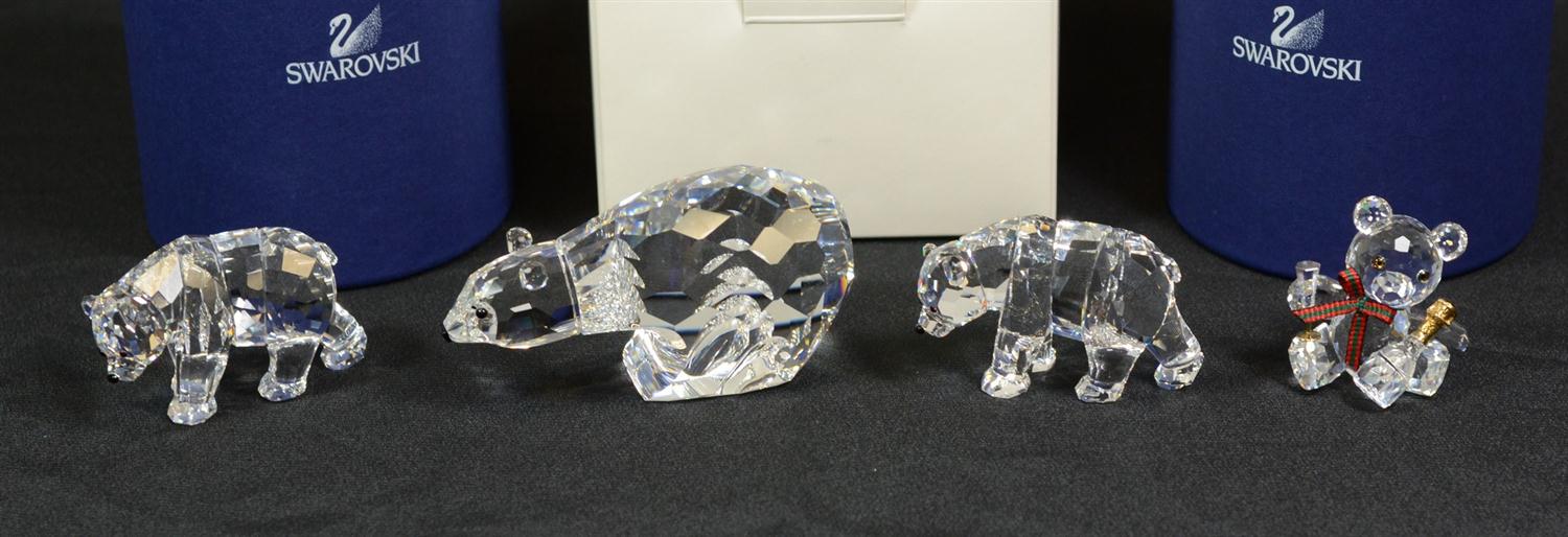 Appraisal: Swarovski lead crystal items including sister bears celebrity kris bear