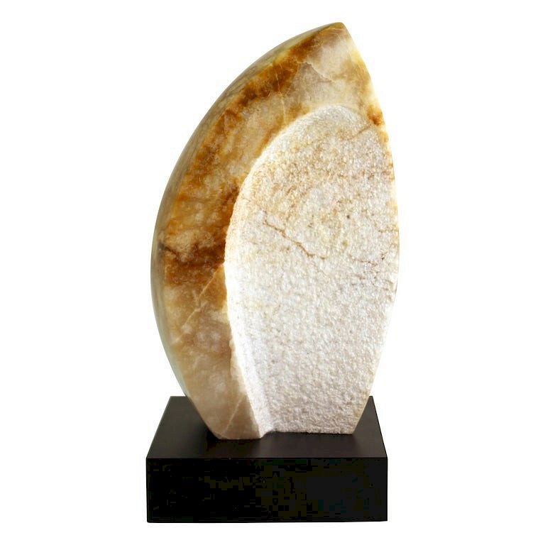 Appraisal: Modern Abstract Granite Sculpture Modern abstract hand carved granite sculpture