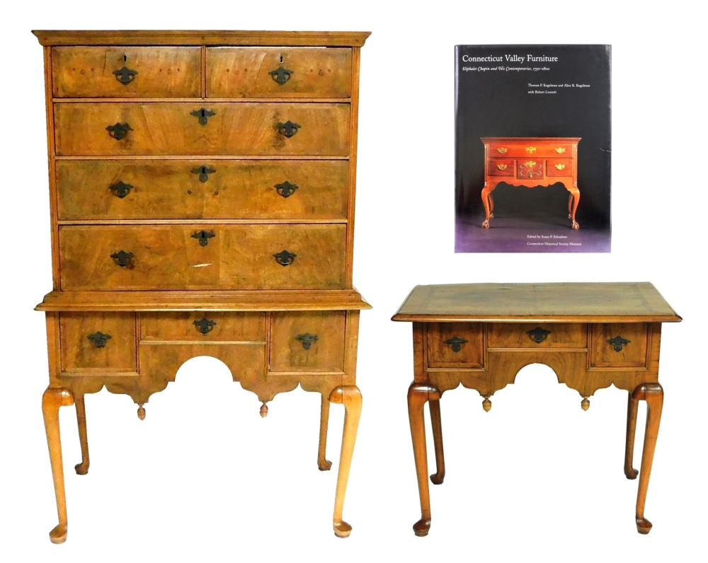 Appraisal: High chest and dressing table probably Hartford - in the