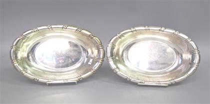 Appraisal: Pair of oval sterling silver open vegetable standsrichard dimes co