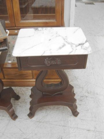 Appraisal: PR MARBLE TOP TABLES