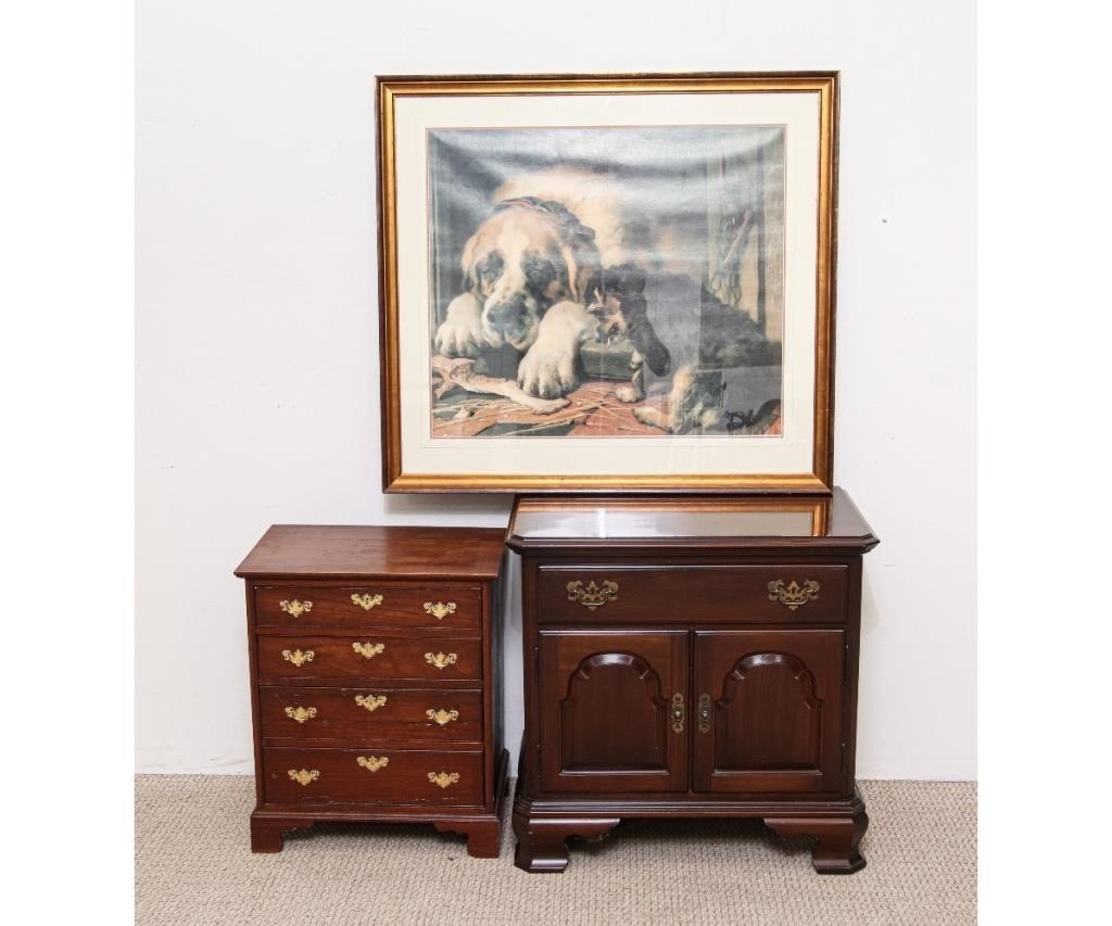 Appraisal: Two small Chippendale style chest of drawers one stamped Berwyn