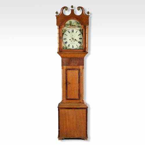 Appraisal: A Welsh Victorian William Issac Oak and Mahogany Tall Case